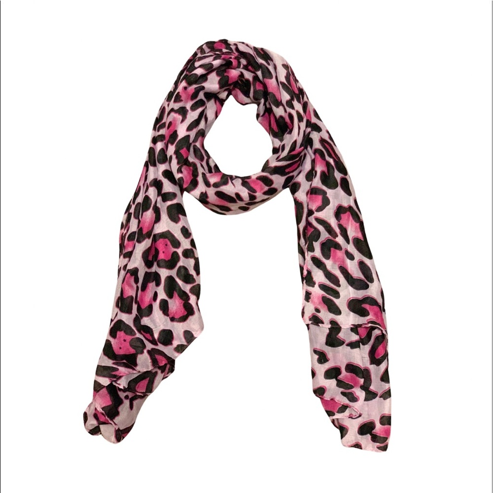 Pink and Black Cheetah Print scarf
